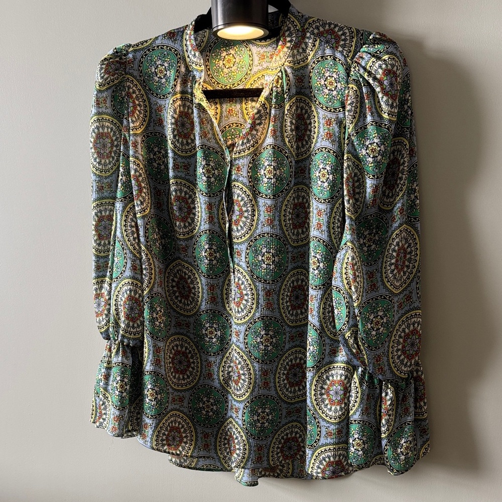 Zara Bohemian Patterned Blouse NWT